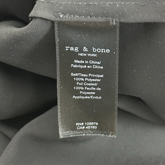 rag & bone Debbie Foil Coated Blouse Black - Picture 7 of 9